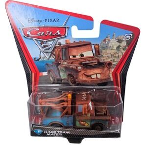 Disney Pixar Cars 2 Race Team Mater Mattel Diecast Vehicle 1:55 Scale New V2798